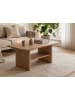 Furn.Design Couchtisch Hickory Walnuss 90 x 56 cm, Wohnzimmertisch mit Ablage