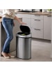 relaxdays Mülleimer mit Sensor in Silber - 50 Liter