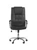 Beliani Chefsessel GRANDEUR in Schwarz/Silber - (W) 53 x (H) 127 x (L) 73 cm