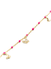 Luxenter Armband aus 925er Sterlingsilber und rosa lackiert, mit 18K Gelbgold-Finish