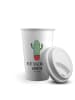 Mr. & Mrs. Panda To Go Becher Kaktus Wut mit Spruch in Weiß