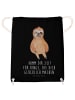 Mr. & Mrs. Panda Stofftasche Faultier Zufrieden mit Spruch in Schwarz