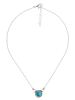 mantraroma 925er Silber - Collierketten (L) 43 cm mit Türkis