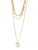 Adeliás Damen Edelstahl Halskette mit Anhänger 50 cm + 5 cm in gold