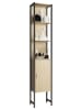 VCM  Holz Metall Badmöbel Badschrank Hochschrank Edino in Honig-Eiche