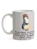 Mr. & Mrs. Panda Tasse Elektriker Witz mit Spruch in Grau Pastell