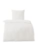Traumschloss Seersucker Sommer Bettwäsche uni weiß in weiß