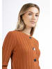 DreiMaster Damen Strickjacke Mit Knöpfen in Rostbraun