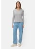 Camel Active Jersey-Shirt mit geripptem Kragen in Grau