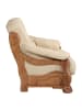 58 aufm Kessel SOFA 2-Sitzer Katlin Bezug Echtleder Eiche rustikal P43 / beige