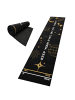 relaxdays Dartteppich "Keep your eyes on the target" in Schwarz/ Gold - 60 x 260 cm