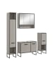 ebuy24 Badmöbelset Bagno (4-teilig) Grau 170 x 36 cm