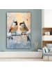 OnlyWow Leinwand Bilder Pastellblau