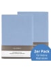 LaLoona Spannbetttuch 2er Pack für kleine Matratzen 40 x 90 in blau