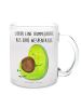 Mr. & Mrs. Panda Trinkglas Avocado Pfeifen mit Spruch in Transparent