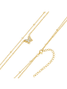 Rafaela Donata Kette Schmetterling aus Sterling Silber mit Zirkonia in gelbgold