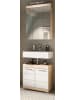 Inn.Furn Spiegelschrank Sonoma Eiche 60 cm, Badschrank 3-türig