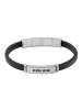 Police Herrenarmband Recall Leder Schwarz/Braun