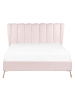 Beliani 2-tlg Doppelbett MIRIBEL in Rosa/Gold