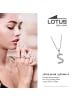LOTUS silver Buchstabe S Halskette 925 Sterling Silber ca. 42cm silber, weiß