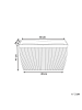 Beliani Outdoor Blumentopf SISAL in Beige - (W) 58 x (H) 41 x (L) 28 cm