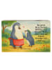 Mr. & Mrs. Panda Holzkiste Pinguin mit Kind Design mit Spruch in Weiß