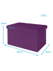 Intirilife Faltbare Sitzbank 49x30x30 cm in NEBEL LILA