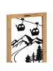 UNUS Wandbild Moritz Ski Resort mit Aufhänger in Natur