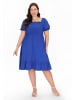 Usha Women Plus Size Dress in dark blue