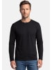 Ragman Langarmshirt Basic in Schwarz