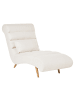 Beliani 2-tlg Chaiselongue RIVES in Weiß/Braun