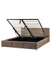 Beliani Doppelbett BOUSSE in Beige - (W) 171 x (H) 79 x (L) 219 cm