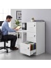 relaxdays Aktenschrank in Weiß - (B)40 x (H)103 x (T)40 cm