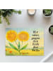 Mr. & Mrs. Panda Puzzle Blume Sonnenblume Design mit Spruch in Weiß