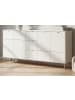 Furn.Design Sideboard weiß matt 190 cm, Kommode skandinavisch, viel Stauraum