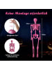 COSTWAY Halloween Deko Skelett 158cm in Rosa