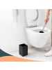 relaxdays WC Bürste in Schwarz/ Silber - (B)9,5 x (H)37 x (T)9,5 cm