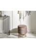 Beliani Pouf ELGIN in Beige/Gold - (W) 37 x (H) 42 x (L) 37 cm