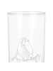 Mr. & Mrs. Panda Blümchentailglas Rotkehlchen Schlitten ohne Spruch in Transparent