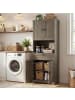 COSTWAY Badezimmerschrank 60 x 35 x 171,5 cm in Taupe