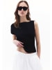 OXXO Kurzarmbluse BLACK