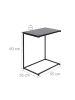 relaxdays Beistelltisch in Schwarz - (B)55 x (H)60 x (T)35 cm