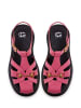 CESARE GASPARI Plateausandalen aus Leder in Pink