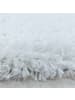 KADIMA DESIGN Teppich Hochflor Shaggy Uni Style Polypropylen Wohnzimmer in Weiß