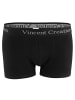 Vincent Creation® Boxershorts 6 Stück Hipster, Retroshorts in schwarz-rot/anthrazit/schwarz