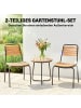 Outsunny Gartenstühle in Naturholz 61L x 47B x 81H cm