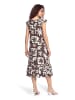 CARTOON Casual-Kleid mit Flügelärmeln in Brown/White