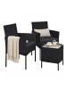SONGMICS Gartenlounge-Set Funland in Schwarz-Grau - (B)56 x (H)81 x (T)55 cm