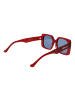 Replay Frauen Sonnenbrille Quadratisch Rot