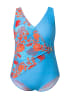 Ulla Popken Badeanzug in tropisches blau